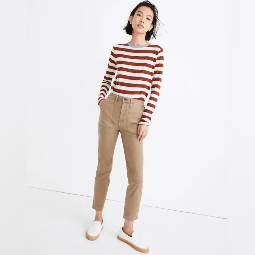 Madewell Stovepipe Fatigue Square Pocket Tencel Lyocell Edition Slim Leg Pants